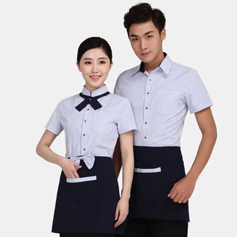 Hotel Summer Uniform Female and man Cleaning Clothes Short