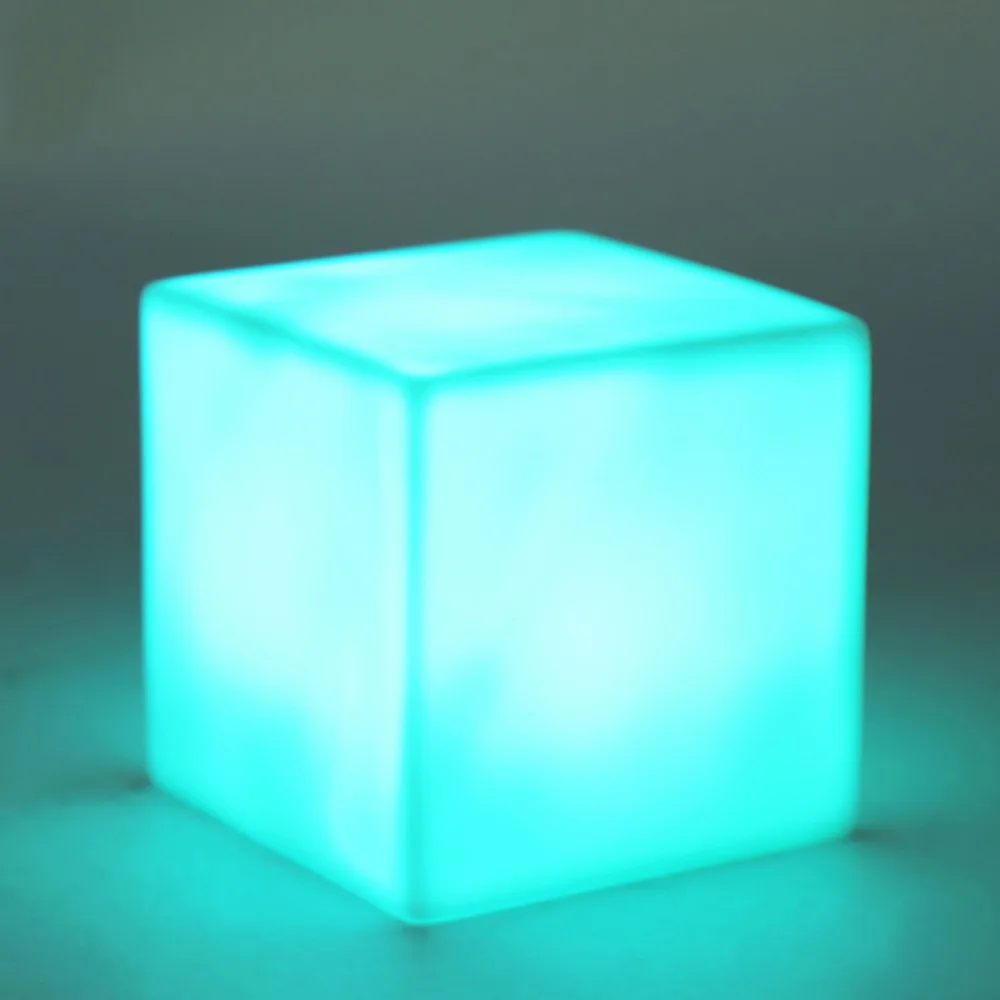 Led couleur humeur changeante cube nuit table lumineuse lampe gadget accueil parti décoration lampara lampe