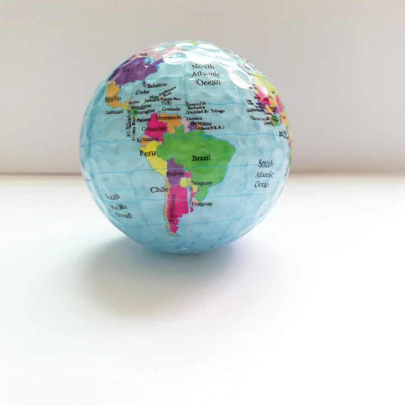 كرات الغولف غلوب خريطة كرات الرياضة في الهواء الطلق الغولف لعبة التدريب مباراة المنافسة المطاط كرات هدية