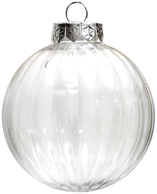

Promotion - DIY Paintable/Shatterproof Clear Christmas Decoration, 80mm Fillable Plastic Melon Ball Ornament, 10/Pack