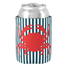 Прекрасный мультфильм красный краб на морских полосах может охладить Свадебные и юбилейные принадлежности держатели банок с пивом стильный держатель для напитков