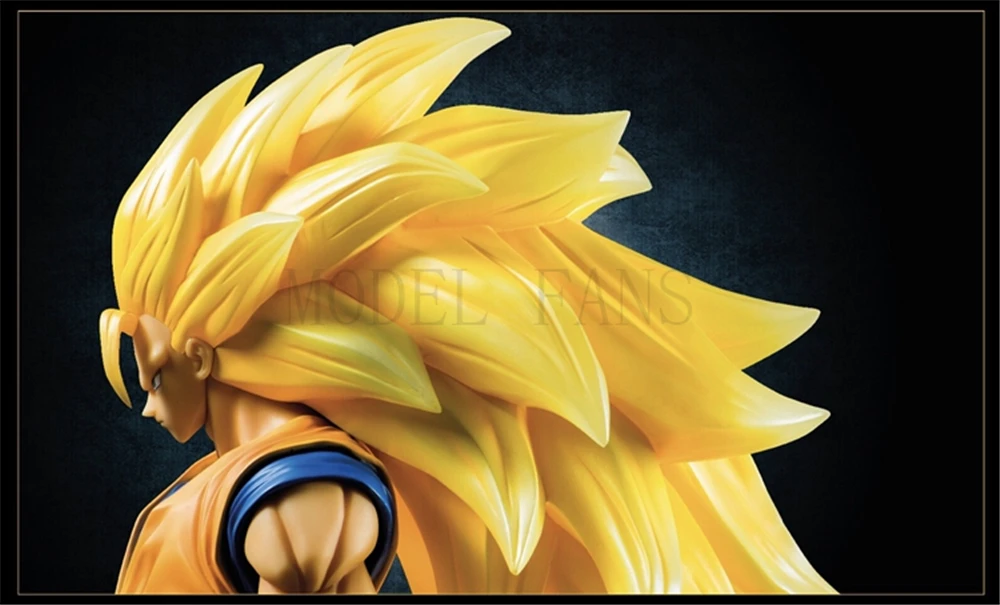 Модель вентиляторов Dragon Ball 1/3 75 см Супер saiyan 3 sonGoku gk статуя из смолы содержит светодиодный светильник