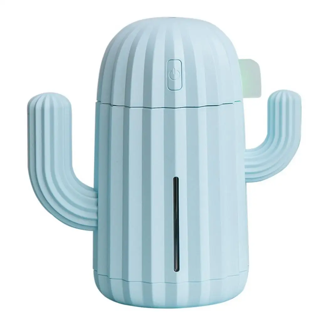 

340ml Ultrasonic Air Humidifier Aroma Essential Oil Diffuser Mini Portable Humidifier Mist Fogger Maker Cactus Shape Office