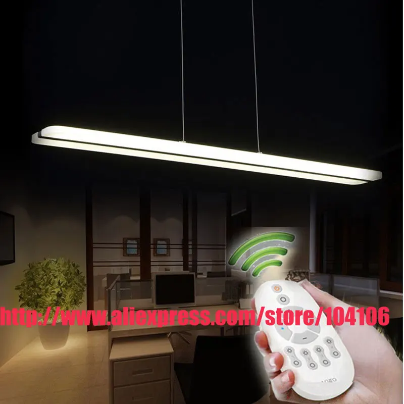 

Modern Design White Acrylic LED Chandelier For Dining Room Kitchen Lighting Lustre Hanging Lamp L100*H150cm 38W Chandeliers 110V