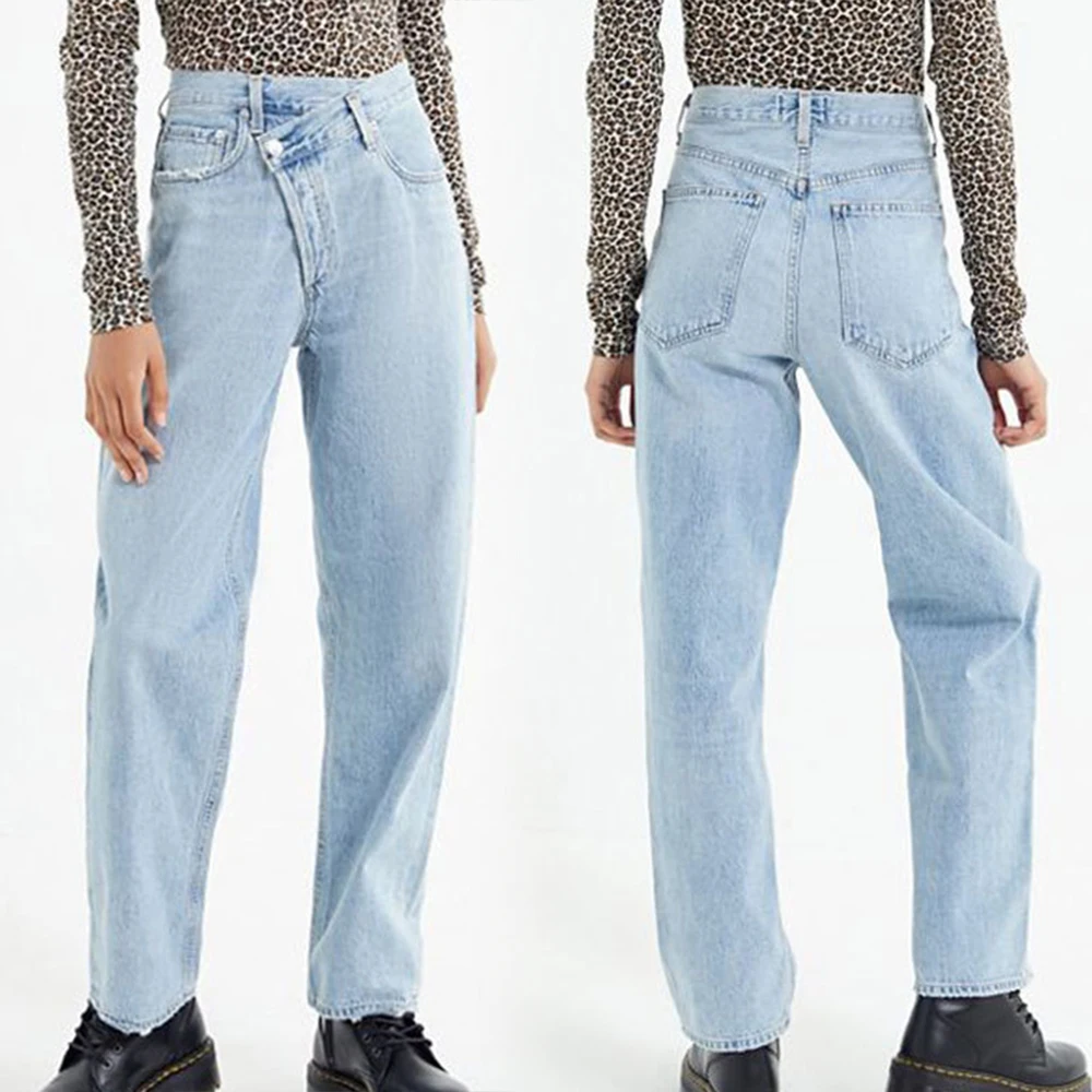 Laamei Джинсы бойфренда для женщин женские джинсовые шорты светло-голубые прямые брюки свободные уличные джинсы женские s
