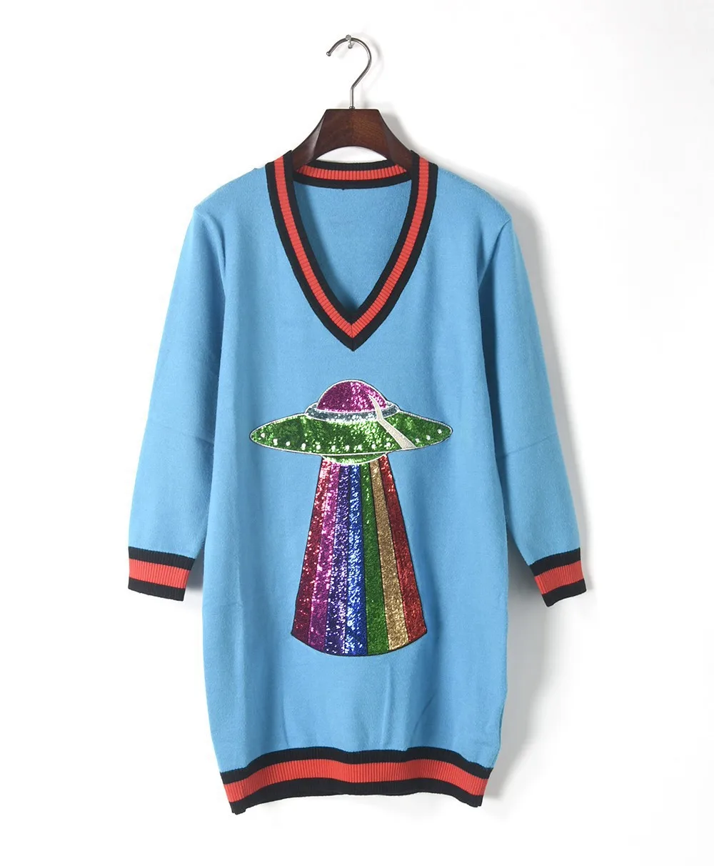 2018 Spring Knitted Sweater Long Women 