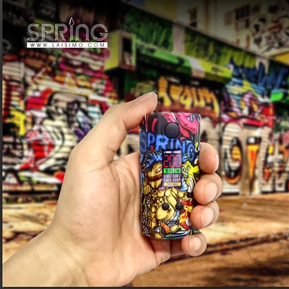 Clearance! Original Laisimo E3-3 200W Spring Box MODwith 1.0 inch OLED Screen Temperature Control Vaporizer Vape VS squonk Mod (10)