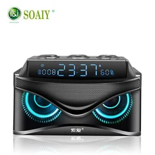 SOAIY Bluetooth динамик Портативный беспроводной громкий динамик 19 Вт стерео музыка объемный открытый динамик звуковая коробка бас TF карта радио