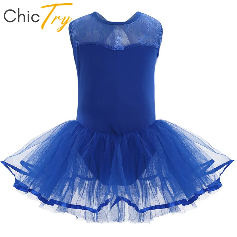 ChicTry Kids Teens Sleeveless Professional Ballet Tutu Mesh Dress Children Girls Leotard Stage Performance Dance Costumes | Тематическая