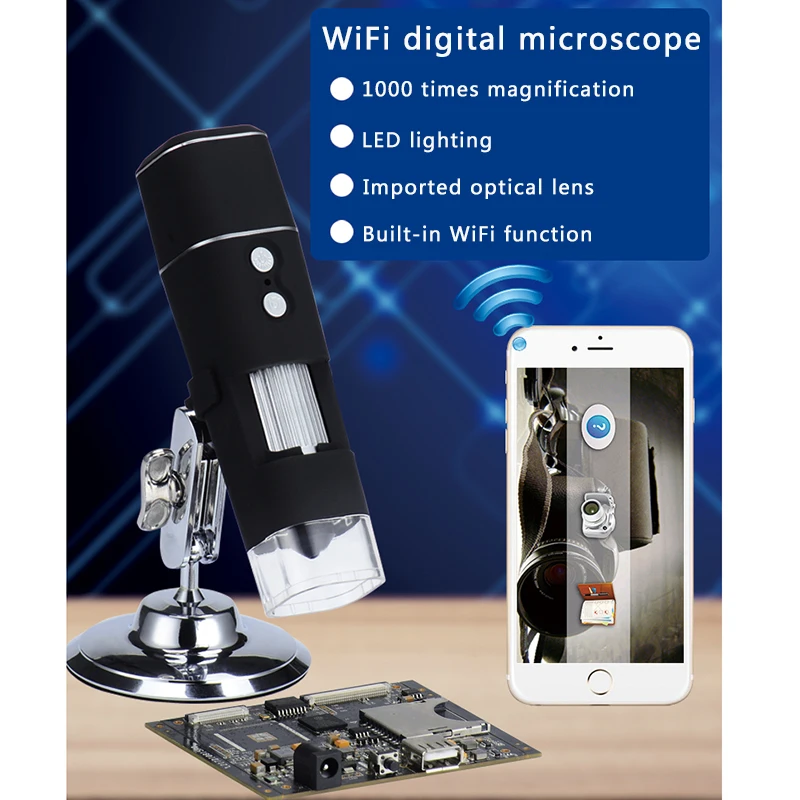 

Handheld Electronic Magnifier Camera 1000X WIFI Digital Microscope Endoscope