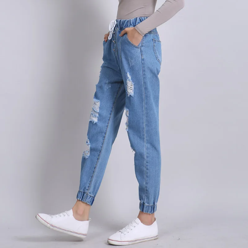 Yichaoyiliang 2017 New Ripped Boyfriend Jeans Woman Loose Casual Denim  Pants High Waist Jeans Femme Distressed Harem Pants - Jeans - AliExpress