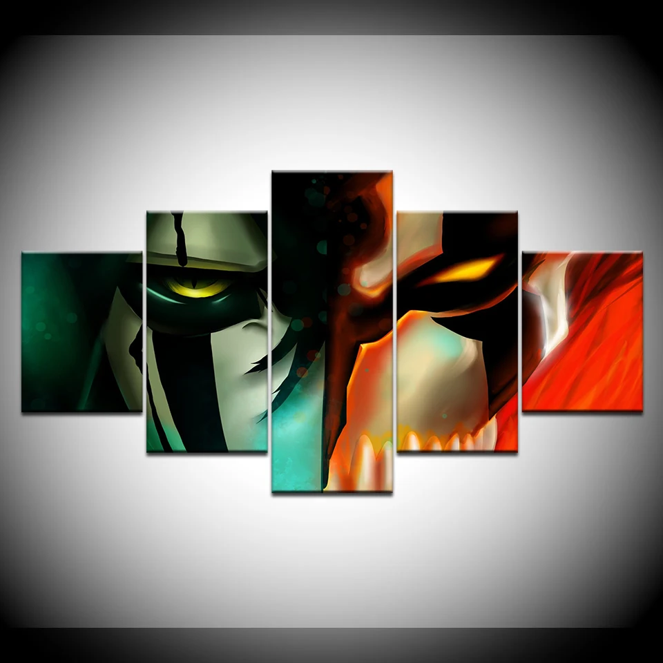 HD с 5 шт. Аниме Bleach модульная Картина Wall Art рамка Декор для дома постер картина