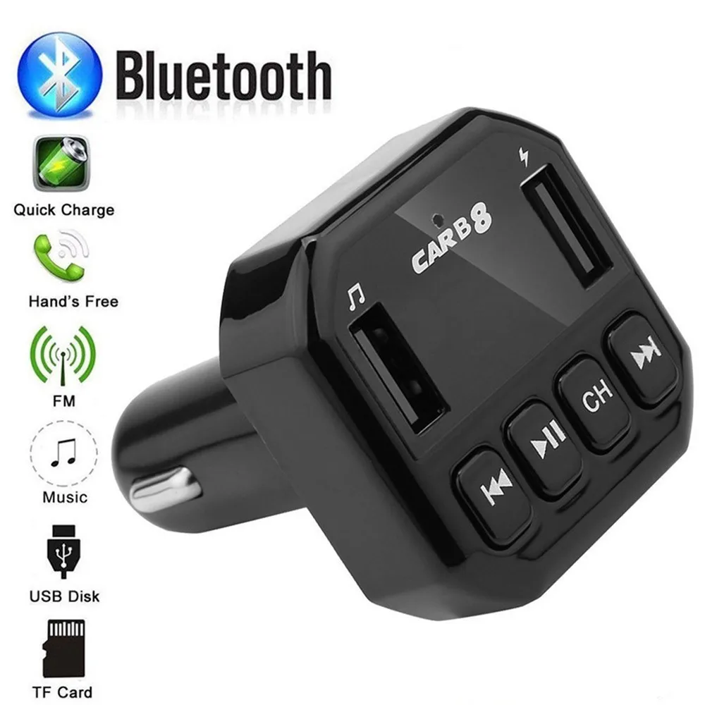 Автомобильный комплект громкой связи беспроводной Bluetooth fm передатчик TF карта ЖК