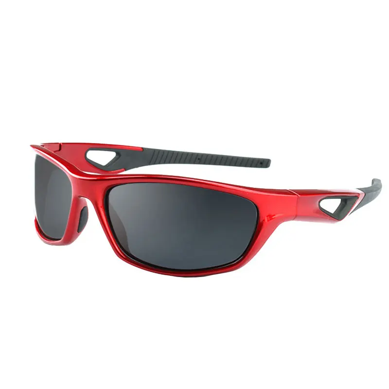 OUTSUN, мужские, женские, поляризационные солнцезащитные очки, камуфляжные, спортивные, для рыбалки, TR90, светильник, безопасная защита, очки Oculos De Sol - Цвет линз: Red gray