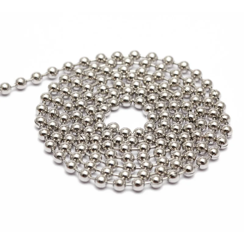 

Stainless Steel Beaded Ball 1.2/1.5/2/2.4/3.0mm Chain Bulk Jewelry Chains for Necklaces Jewelry Making Supplies