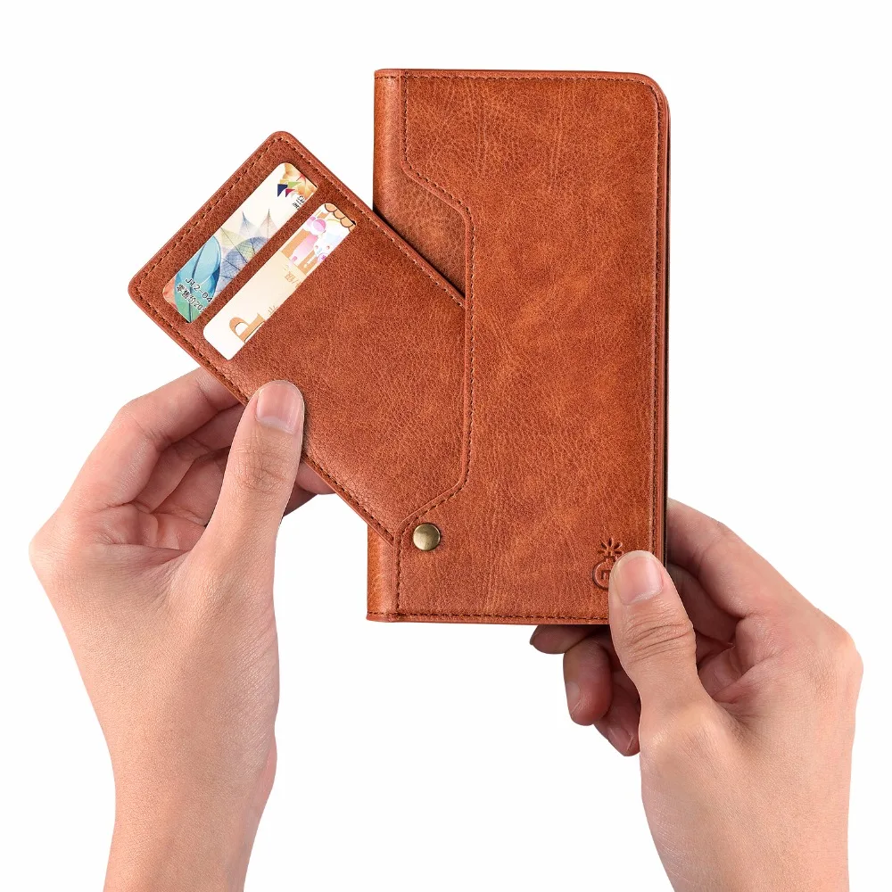 

2019 Cover For iPhoneX XR Xs Max Luxury Musubo Sided Card Holder Magnetic Flip Book Stand Leather Wallet Case For iPhone6s 7 8