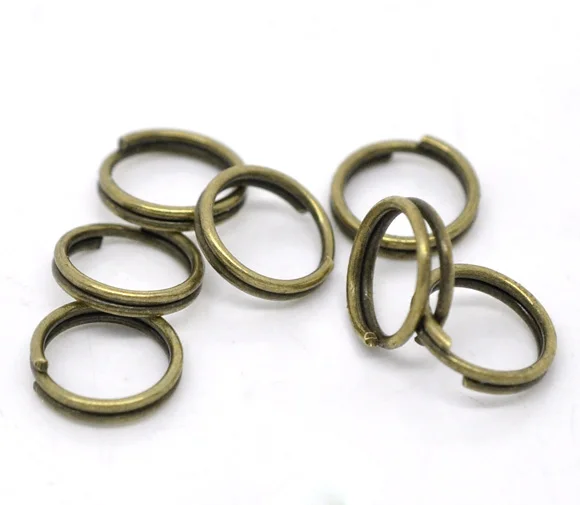 

Alloy Split Jump Rings Round Antique Bronze 8mm( 3/8") Dia, 200 PCs new
