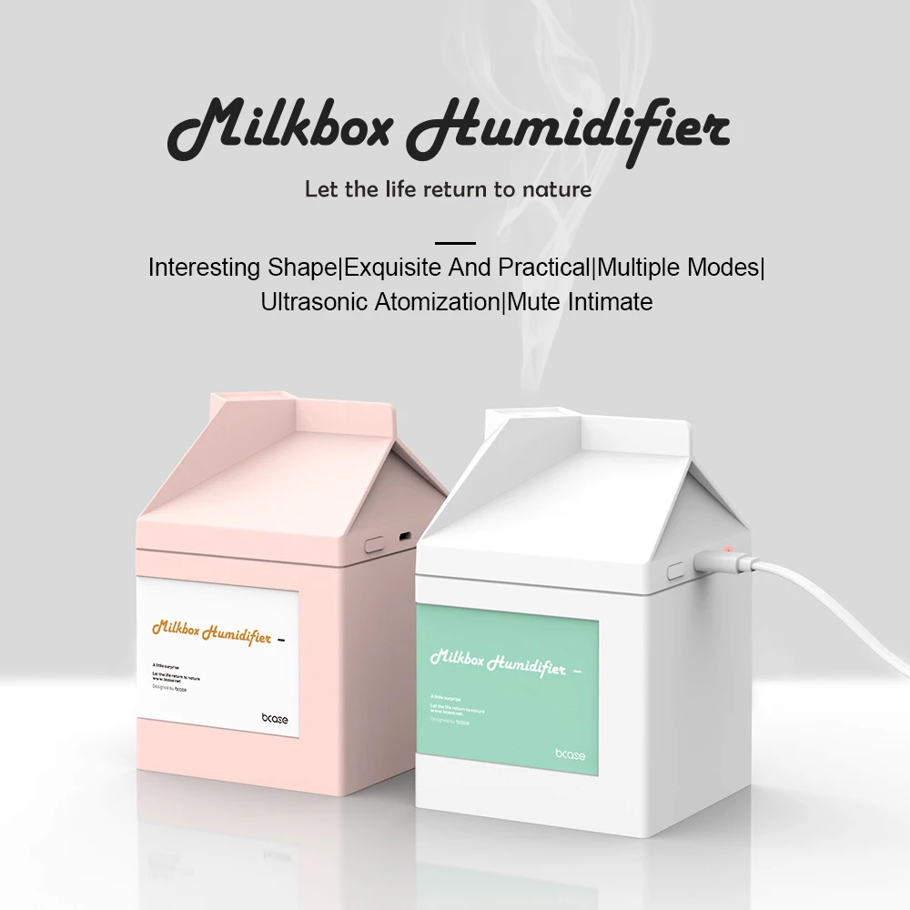 

Filterhualv milk box humidifier USB creative mute office rehydration humidifier small mini humidifier energy saving
