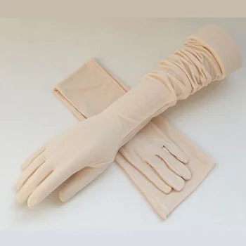 

UV Hand Protection Sunscreen Women Long Gloves Modal Summer Spring Full Finger Driving Touch Screen Lady Long Gloves Arm Gloves