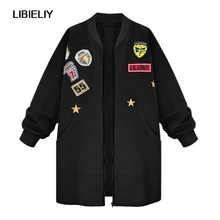 Зимние Для женщин теплая длинная куртка-бомбер куртки для девочек легкая зимняя куртка-парка Осенняя бейсбольная одежда T77