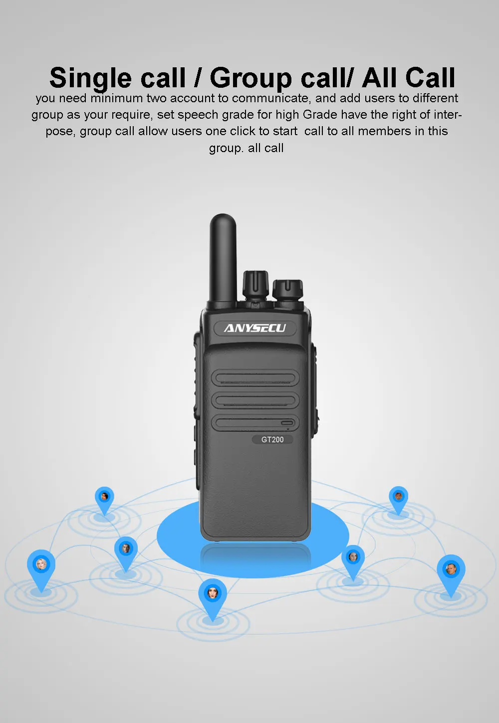 3g сеть радио 3g-GT200 с gps портативный сетевой домофон GT200 walkie talkie WCDMA двухстороннее радио глобальный вызов