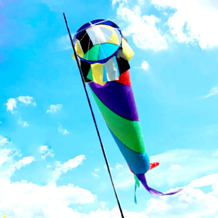 

3D Kite Tail 2.6M / 8.5ft Kite Windsock Kite Flying Soft Tail Rainbow Nylon Windsock Spinning Outdoor Fun Sports
