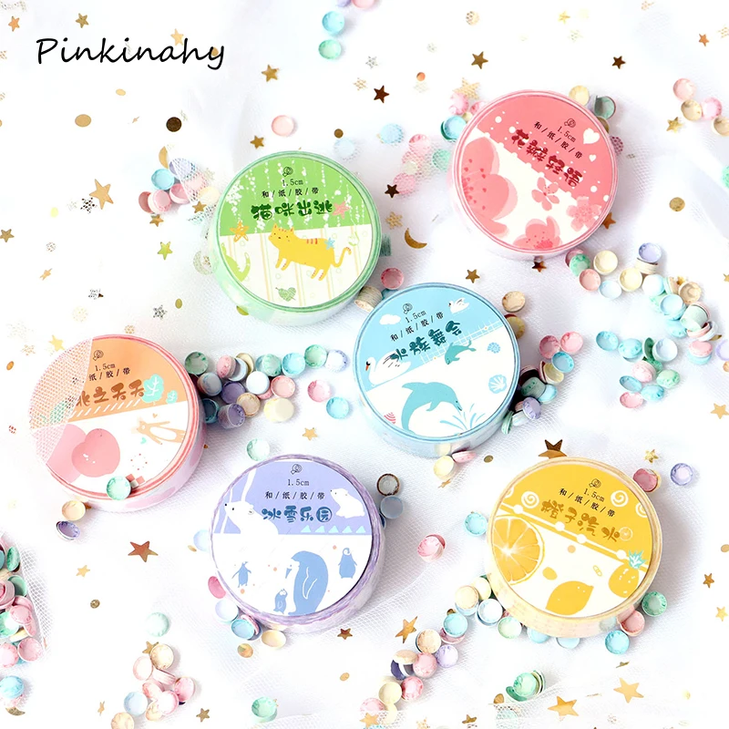 

Cute Cartoon Animal Collage Bullet Journal Washi Tape Set Adhesive Tape DIY Scrapbooking Sticker Label Craft Masking Tape JD073