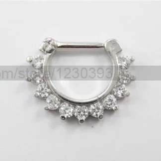 nose jewelry ring body septum surgical clicker 316l stud stainless steel