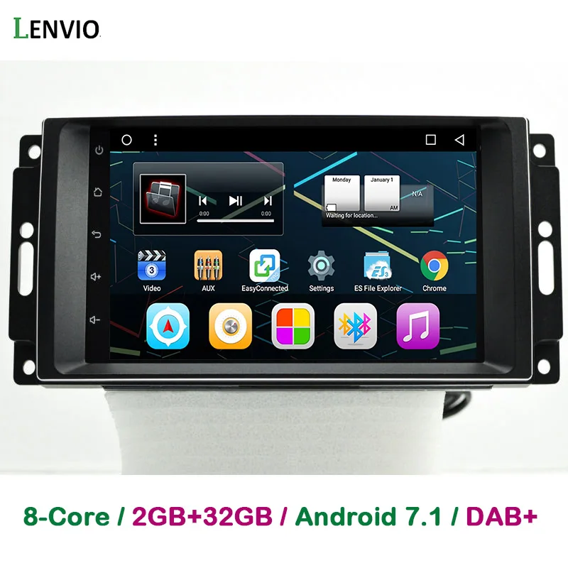

Lenvio RAM 2GB+32GB Android 7.1 CAR DVD PLAYER For Jeep Commander Compass Grand CHerokee Dodge 2007-2010 Chrysler 300C Sebring