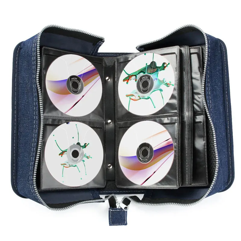 ymjywl CD Case New DVD/CD Bag Large Capacity 128 Disc Collection Bag High Quality Case For Car And Home Storage Box