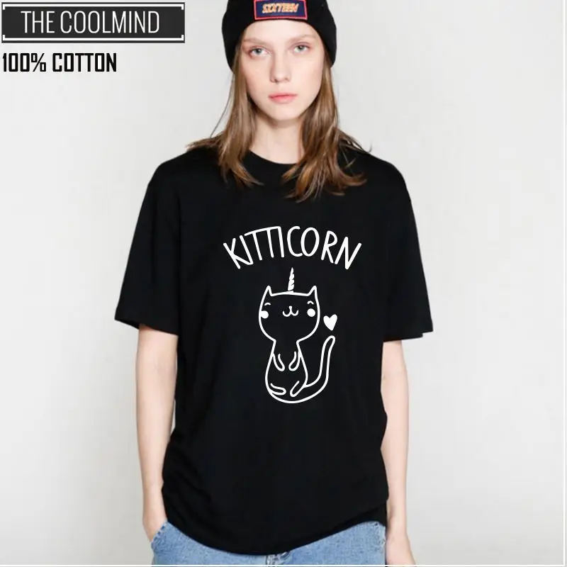 COOLMIND QI0272B 100% القطن يونيكورن طباعة إمرأة t قميص عارضة قصيرة الأكمام تي شيرت المرأة فضفاض الصيف التي شيرت قمم المحملة قميص COOLMIND QI0272B 100% القطن يونيكورن طباعة إمرأة t قميص عارضة قصيرة الأكمام تي شيرت المرأة فضفاض الصيف التي شيرت قمم المحملة قميص