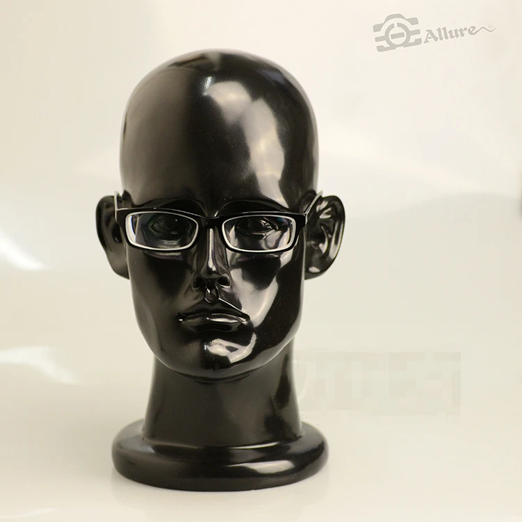 Realistic Fiberglass Male Mannequin Head with Beard for Hat Wig Glasses Display 