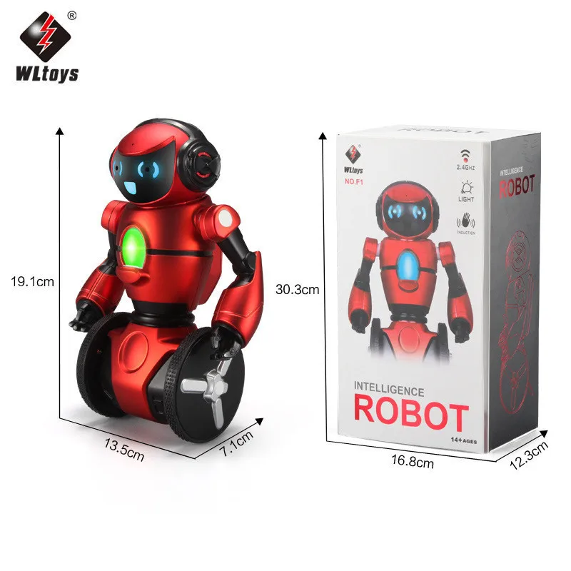 Origial WLtoys F1 2.4G RC Robot Toys 3-Axis Gyro Intelligent Gravity sensor Balance RC Smart Robot Kids Toy
