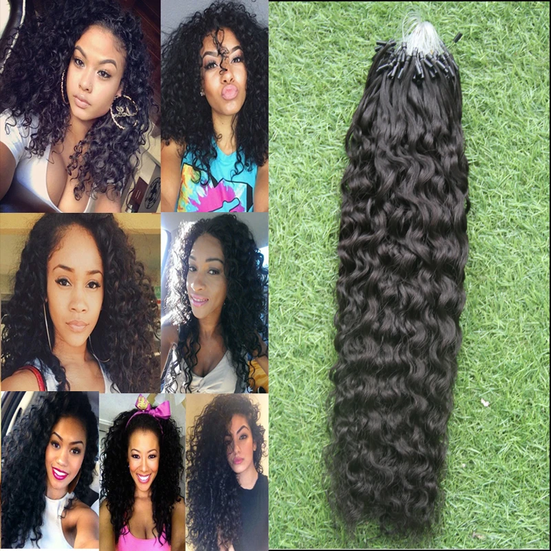 2016 Hot Sale Natural Black Micro Link Loop Hair Extension 1g/1s 7A Unprocessed Brazilian Kinky 2016 Hot Sale Natural Black Micro Link Loop Hair Extension 1g/1s 7A Unprocessed Brazilian Kinky