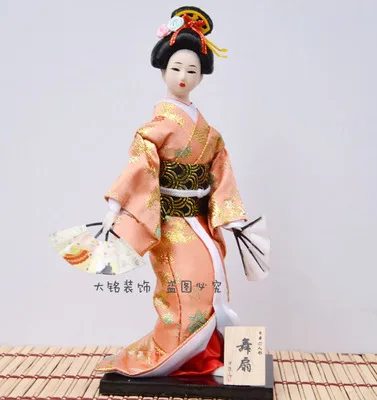 Skup 30cm Kawaii japoński piękny Geisha figurki lalki z pięknym kimono nowy dom dekoracja biurowa miniatury urodziny prezent