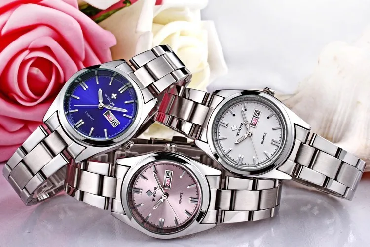 Hot Fashion Brand Relogio Feminino Date Day Clock Female Stainless Steel Watch Ladies Fashion Casual Watch Quartz Women Watches