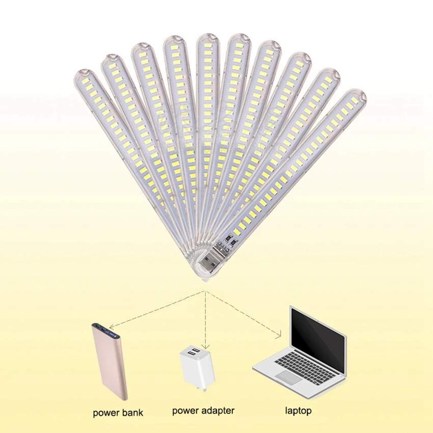 Светодиодный мини-светильник 24 светодиодный s usb DC5V питание для лампа для чтения SMD5730 12 Вт Портативные аварийные лампы белый и теплый белый