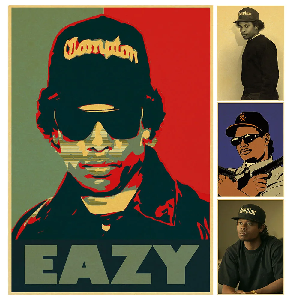 

Gangsta Rap rappper Eazy-E Retro Poster Vintage poster Wall Decor interior painting For Home Bar Cafe
