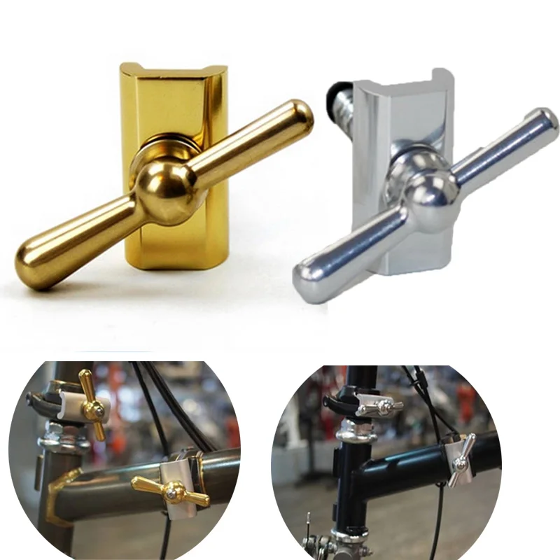

5 Colors Bicycle Hinge Clamps and Hinge Levers(limit nut) For Brompton BMX Bike Frame Quick Release C Buckle Cycling Part