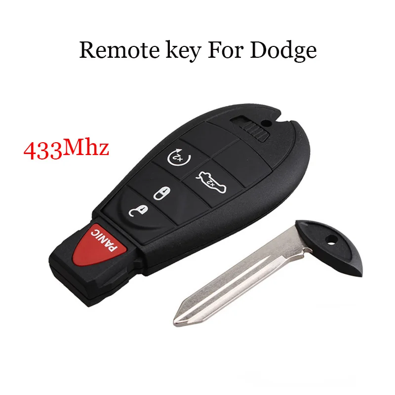 

3+1 Button 433MHZ 7941Chip Remote Key for Dodge Challenger Durango Grand Caravan Journey Magnum Ram 1500-4500 M3N5WY783X