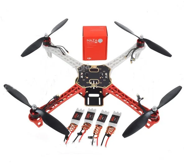 Вся оригинальная рама квадрокоптера F450 с пропеллером двигателя ESC и NAZA M Lite GPS