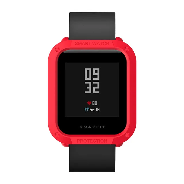 Защитный чехол для часов SIKAI PC для Xiaomi Amazfit Bip BIT PACE Lite Youth Watch Cover Shell для Huami Amazfit Bip Smartwatch - Цвет: Red