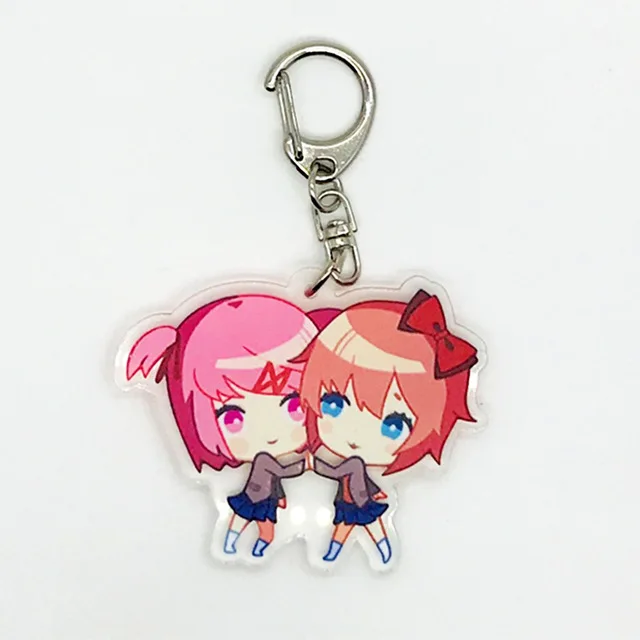 Doki Literature Club косплей реквизит Моника брелок Нацуки сайори Yuri акриловый брелок подарки на Рождество Хэллоуин - Цвет: style 5