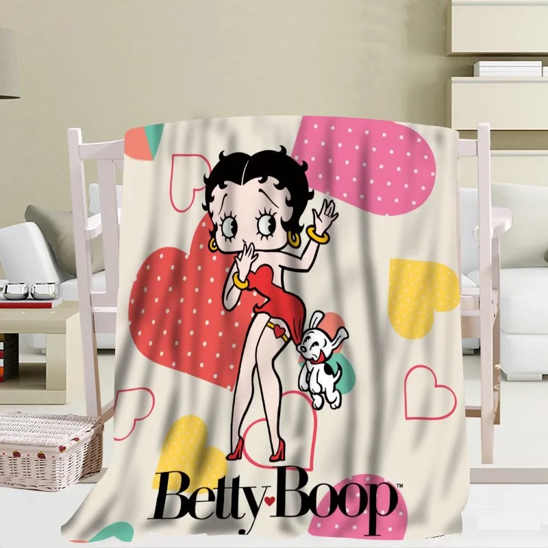 На заказ Betty Boop узоры одеяло мягкое украшение спальни 56x80 дюймов 50X60 дюймов 40X50 дюймов - Цвет: Blanket