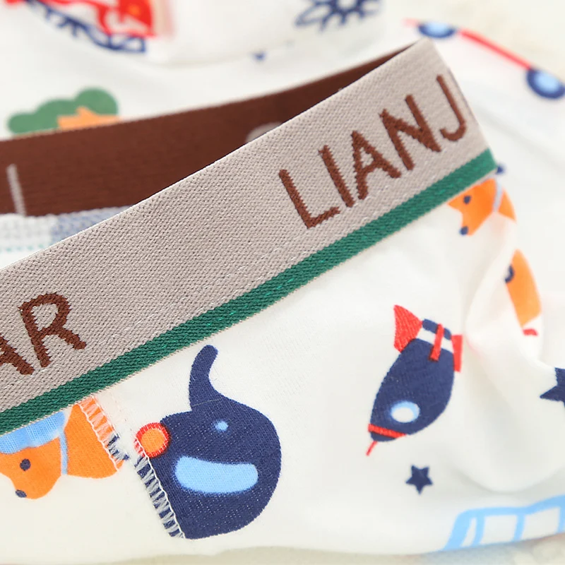 2 шт./лот хлопковое нижнее белье для маленьких мальчиков трусики детские штаны с