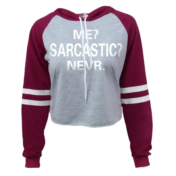 2019 Spring New Best Selling Foreign Trade Women's Short Hooded Long-sleeved Letter Printing