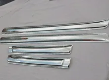 All Chrome Side Door Protecting Molding Trim For Toyota Prado Accessories FJ150 2010 2011 2012 2013