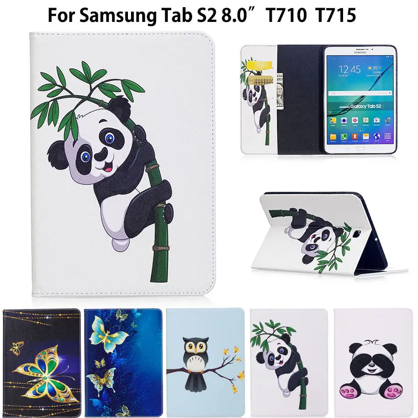Tab S2 8 0 дюймовый чехол с рисунком панды для Samsung Galaxy T710 T715 T713 T719 планшета из