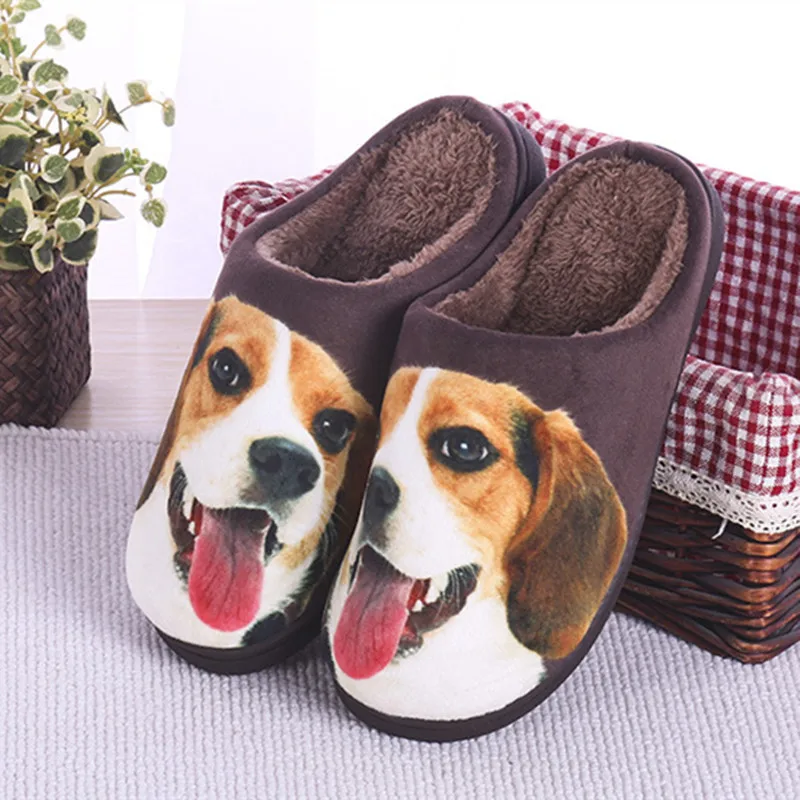 de invierno Amantes familia Zapatillas Perro Gato la de Rojo Parejas Animalcotton 08PknwO