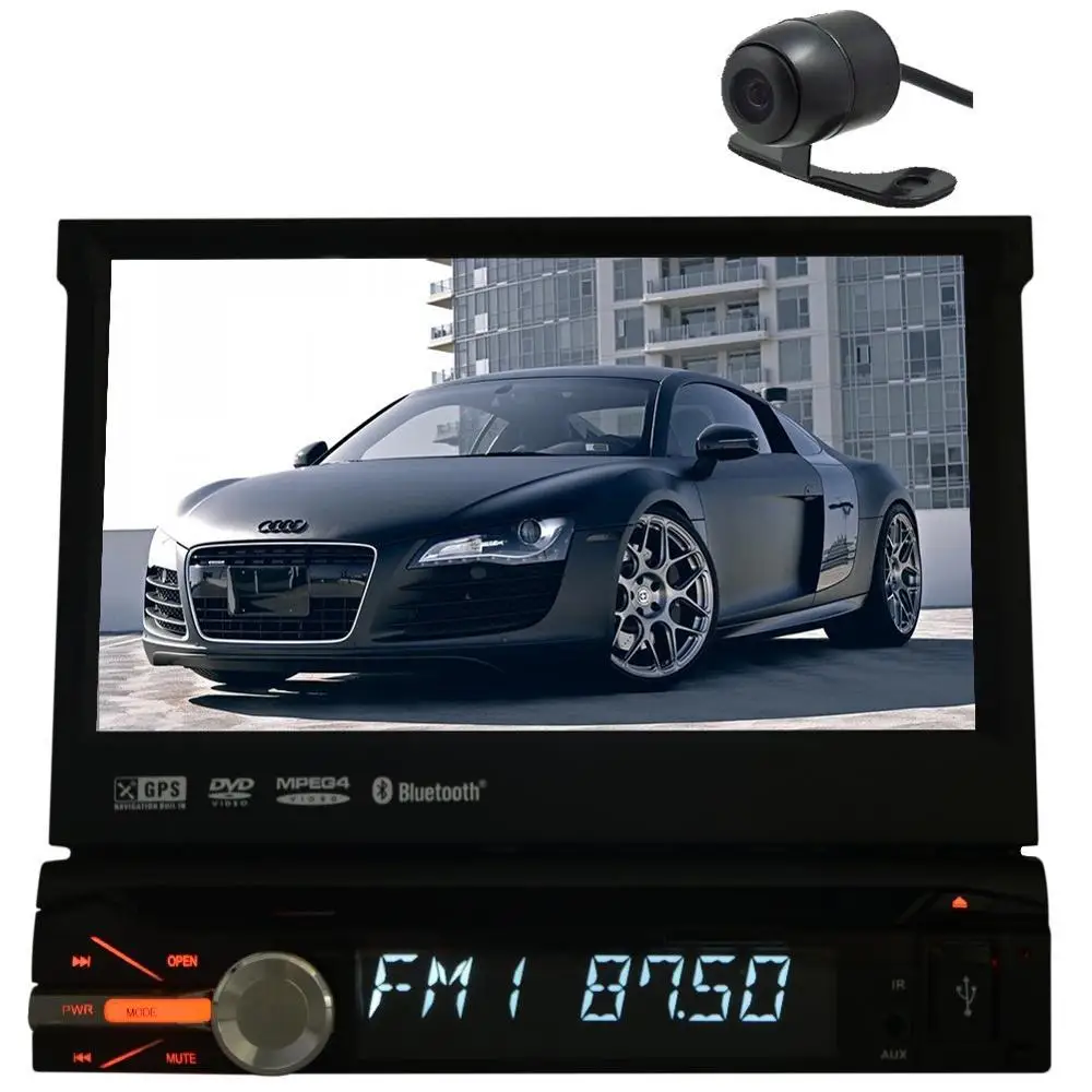 1 Din Автомобильный CD dvd плеер gps навигация в тире Съемная панель Авто Радио Аудио
